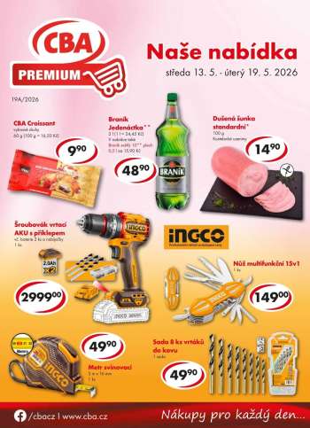 Leták CBA Premium - 13.5.2026 - 19.5.2026.