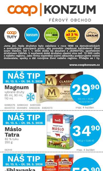 Leták Konzum - 13.5.2026 - 26.5.2026.