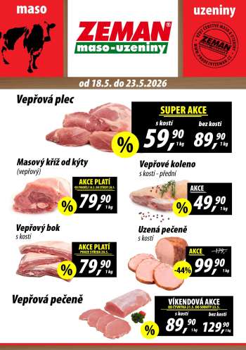 Leták ZEMAN maso-uzeniny - 18.5.2026 - 23.5.2026.