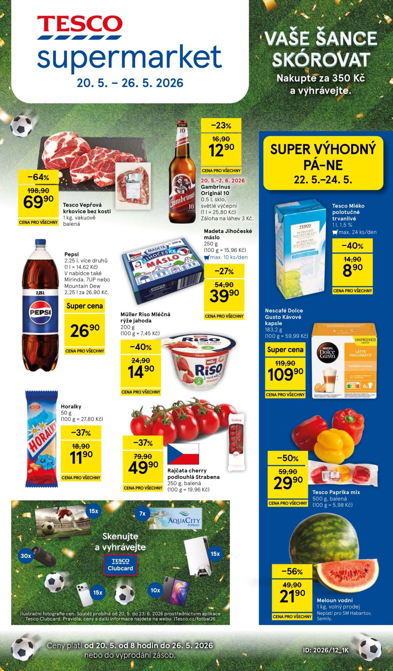 Leták TESCO supermarket - 20.5.2026 - 26.5.2026. Strana 1