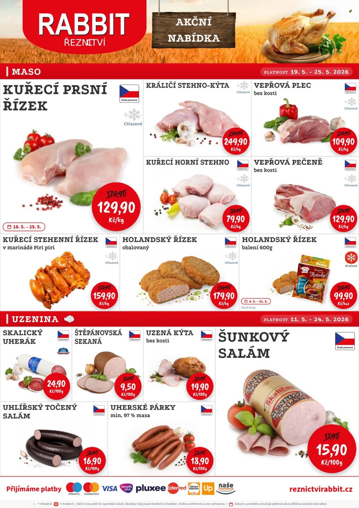 Leták RABBIT řeznictví - 19.5.2026 - 25.5.2026. Strana 1