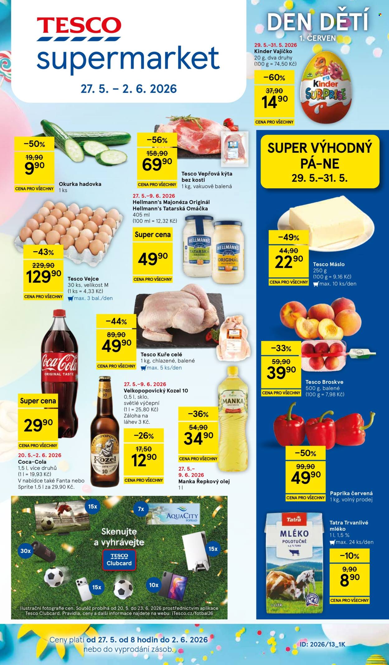 Leták TESCO supermarket - 27.5.2026 - 2.6.2026. Strana 1