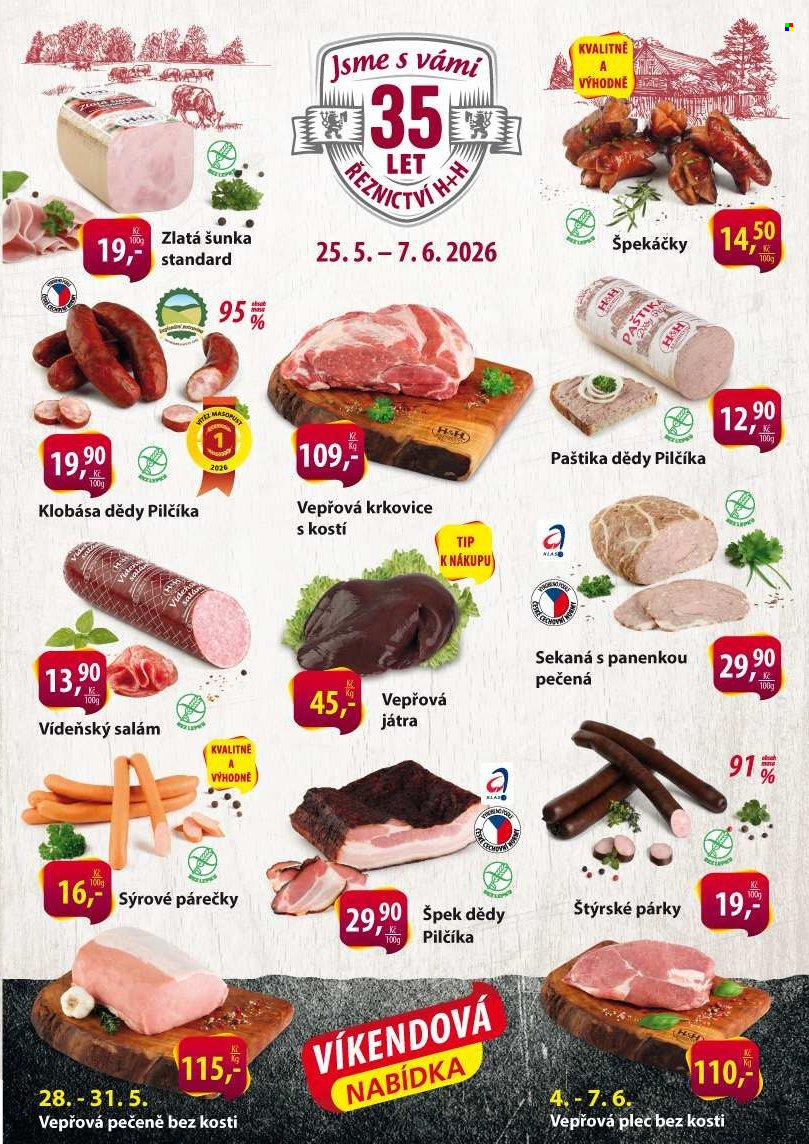 Leták Řeznictví H&H - 25.5.2026 - 7.6.2026. Strana 1