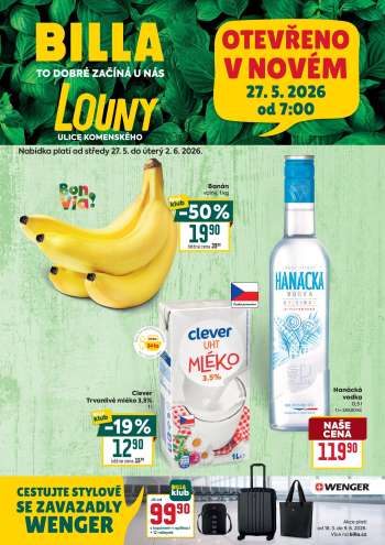 Leták BILLA - 27.5.2026 - 2.6.2026.