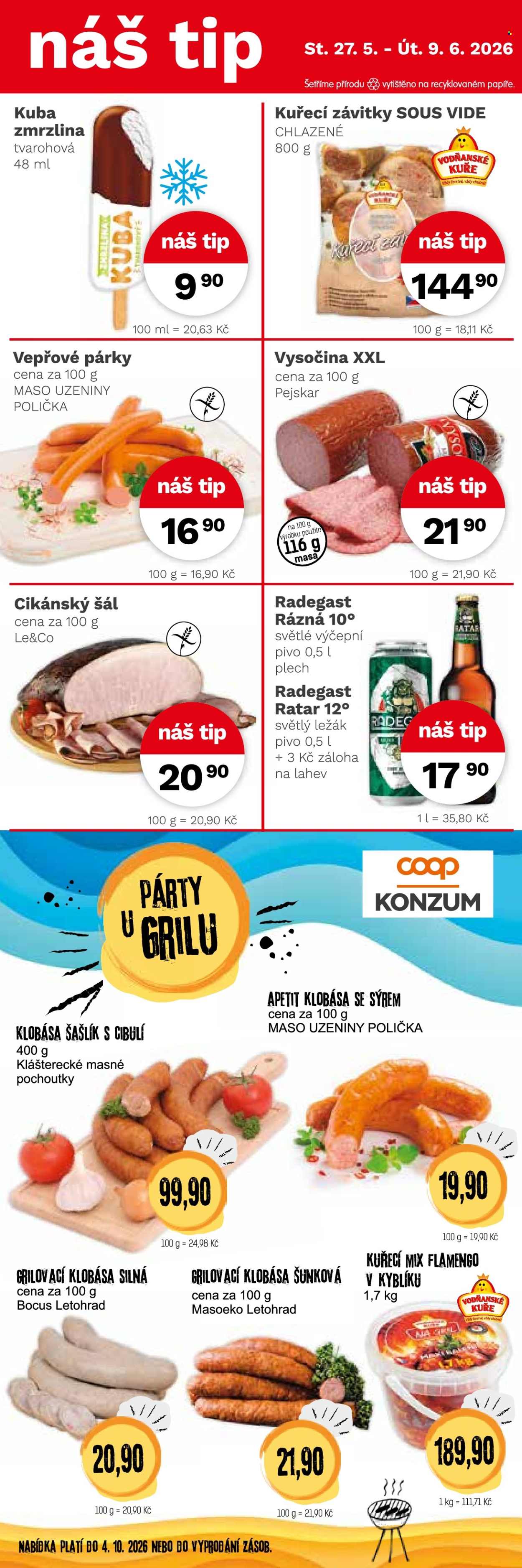 Leták Konzum - 27.5.2026 - 9.6.2026. Strana 4