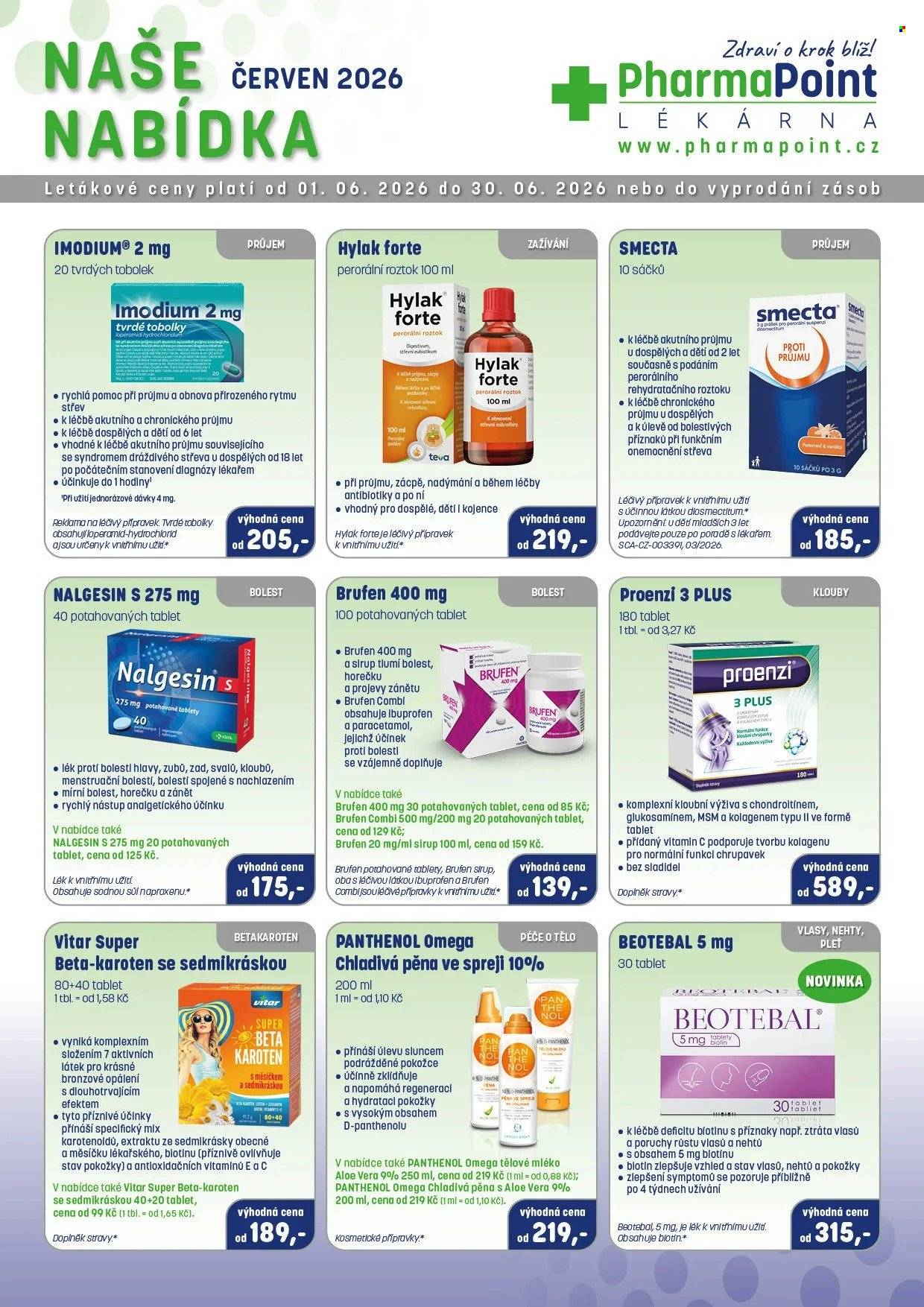 Leták PharmaPoint - 1.6.2026 - 30.6.2026. Strana 1