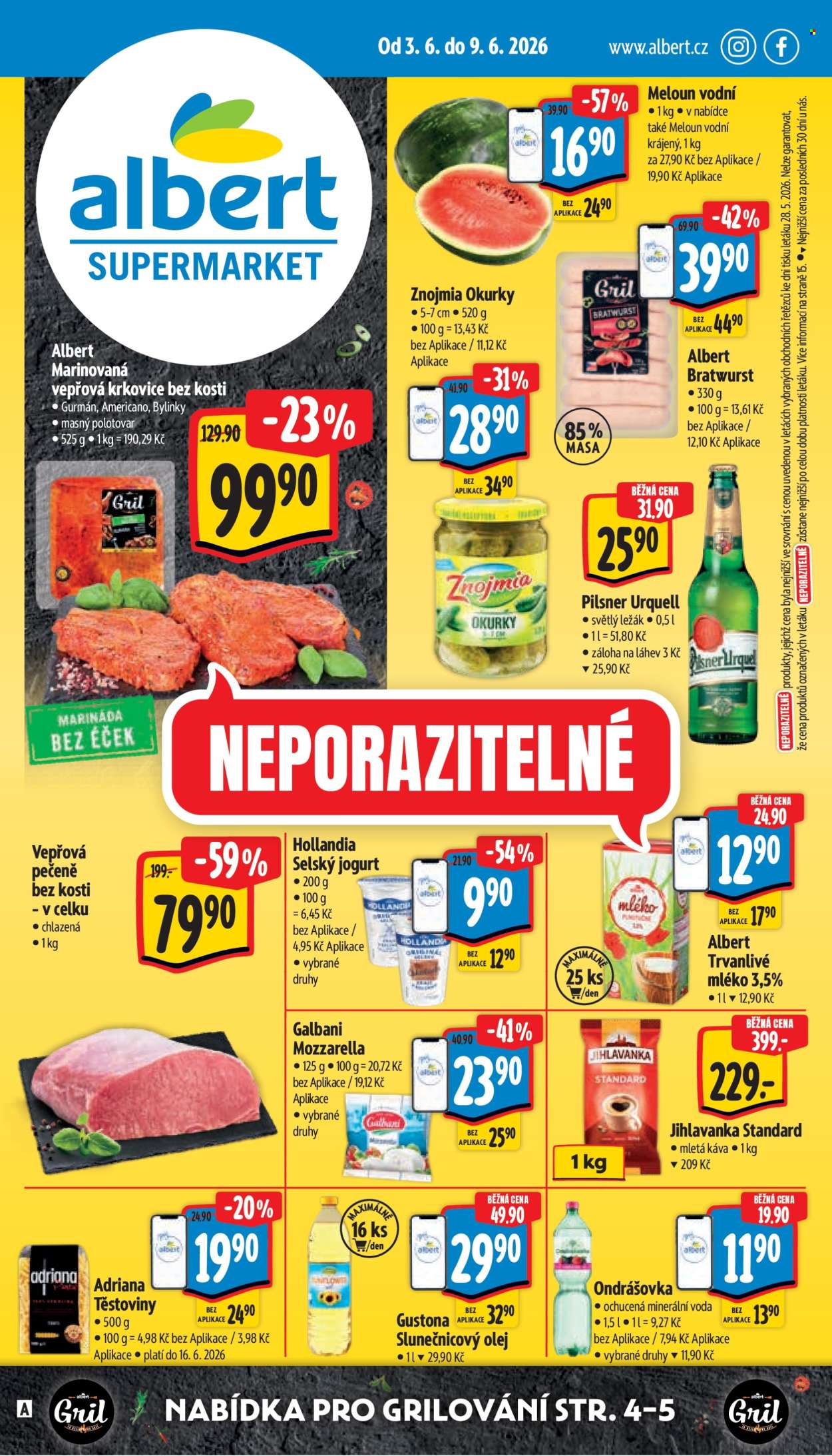Leták Albert Supermarket - 3.6.2026 - 9.6.2026. Strana 1