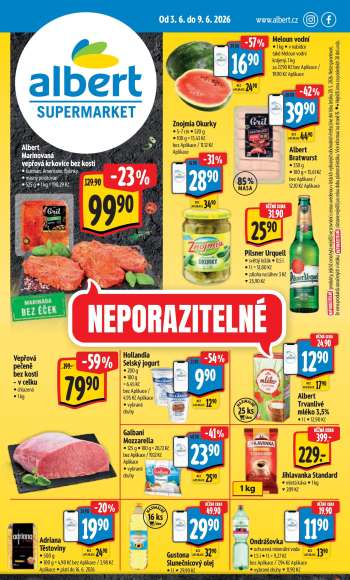 Leták Albert Supermarket - 3.6.2026 - 9.6.2026.