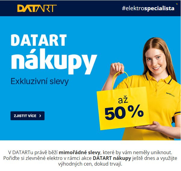 Leták DATART - 2.6.2026 - 6.6.2026. Strana 1