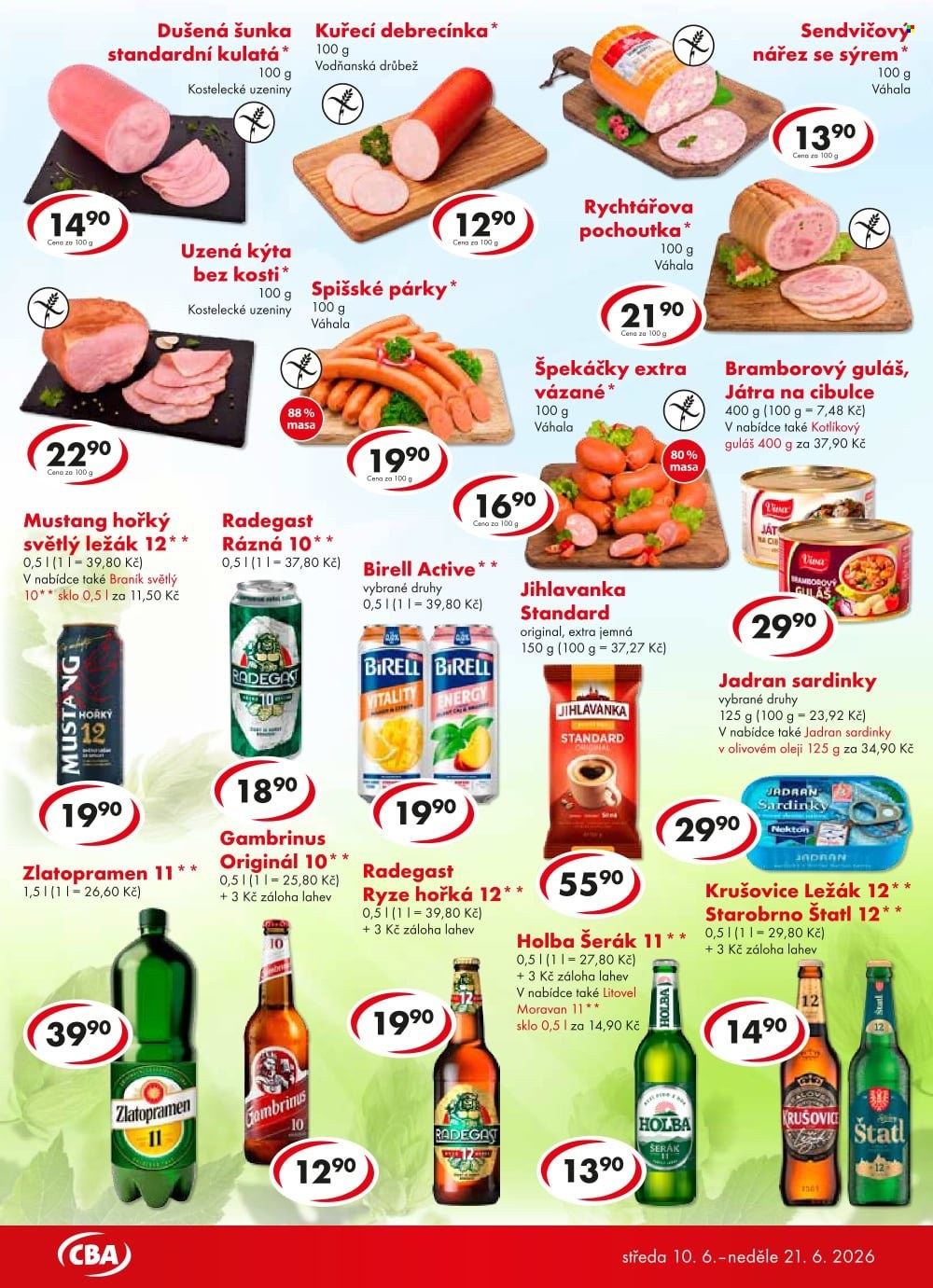 Leták CBA potraviny - 10.6.2026 - 21.6.2026. Strana 3