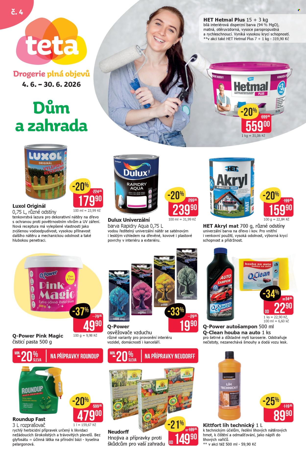 Leták Teta drogerie - 4.6.2026 - 30.6.2026. Strana 1