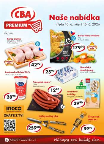 Leták CBA Premium - 10.6.2026 - 16.6.2026.
