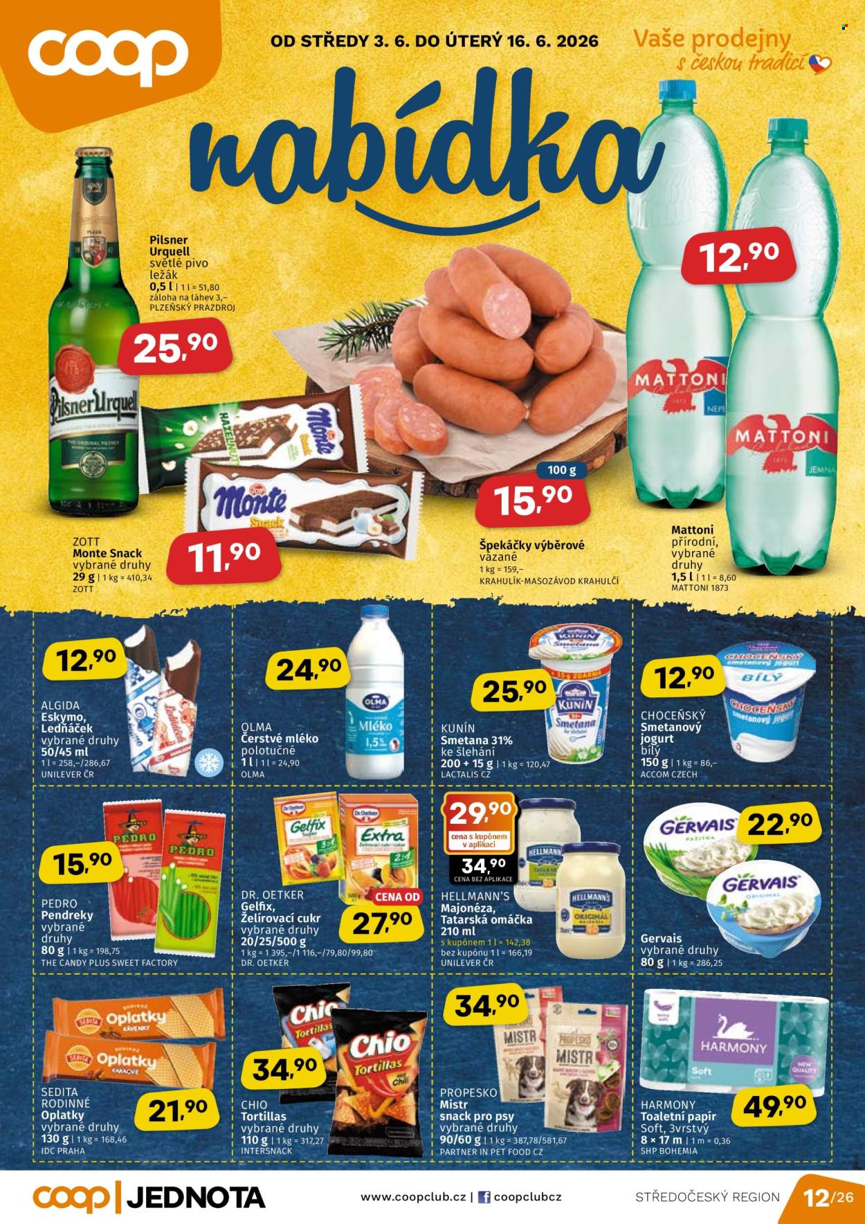 Leták coop JEDNOTA - 3.6.2026 - 16.6.2026. Strana 1