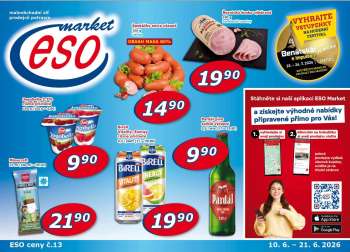 Leták ESO MARKET - 10.6.2026 - 21.6.2026.