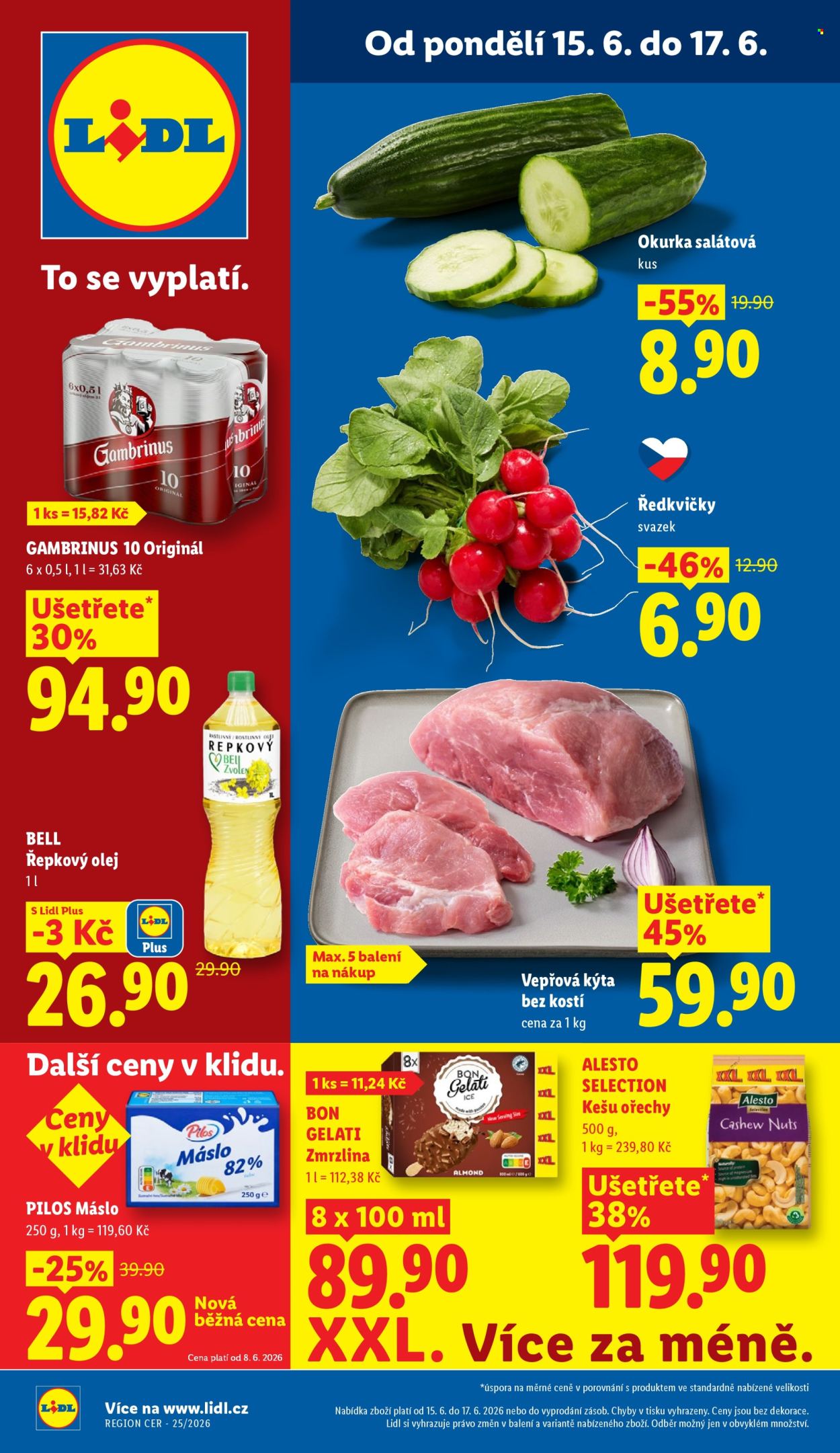 Leták Lidl - 15.6.2026 - 17.6.2026. Strana 1