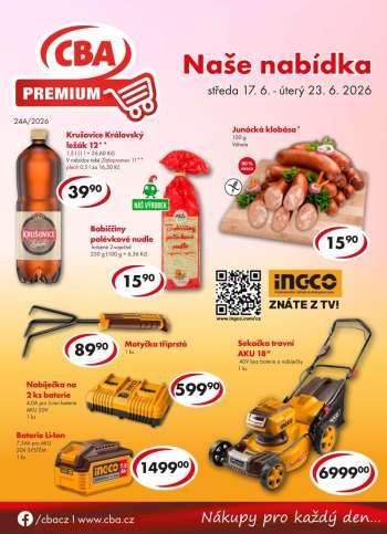 Leták CBA Premium - 17.6.2026 - 23.6.2026.