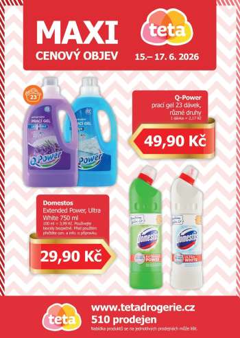 Leták Teta drogerie - 15.6.2026 - 17.6.2026.