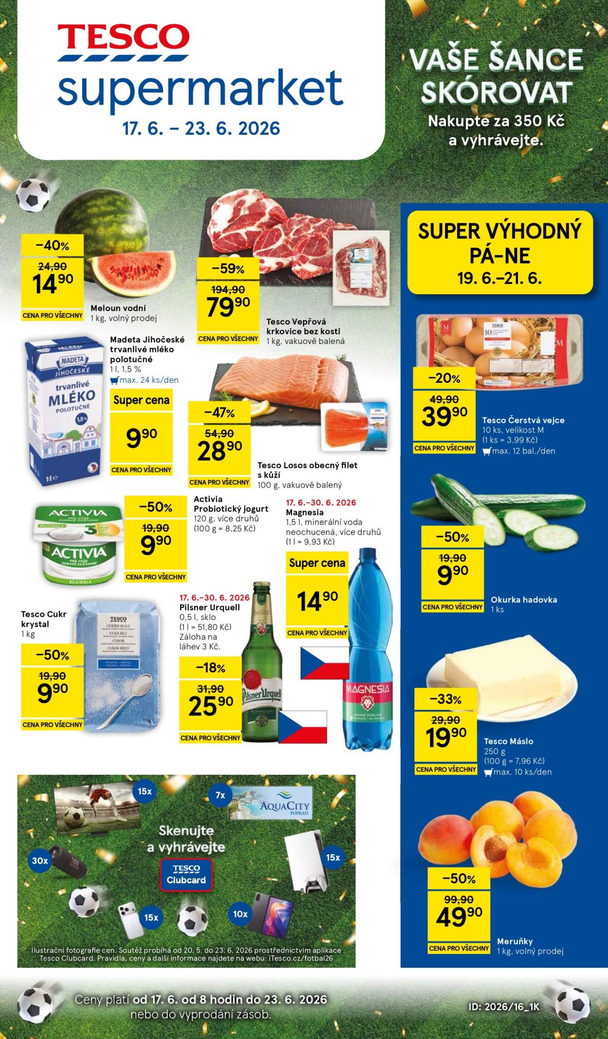 Leták TESCO supermarket - 17.6.2026 - 23.6.2026. Strana 1