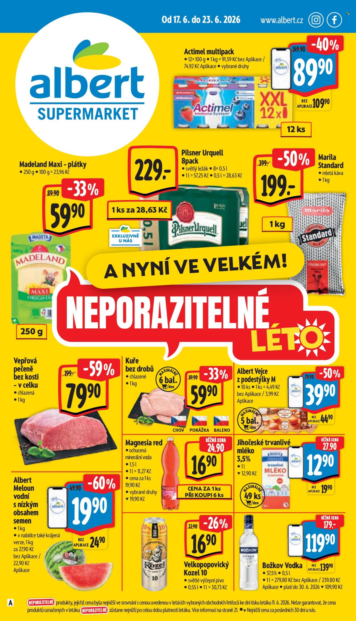 Leták Albert Supermarket - 17.6.2026 - 23.6.2026. Strana 1