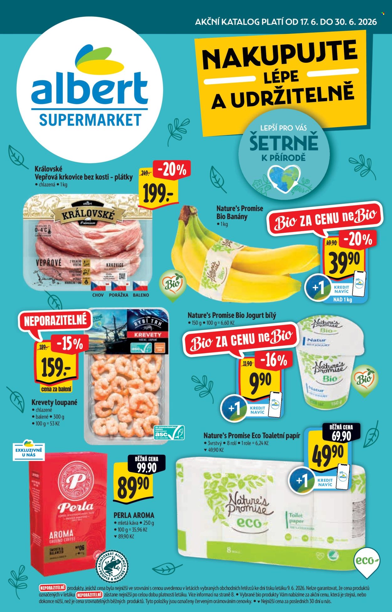 Leták Albert Supermarket - 17.6.2026 - 30.6.2026. Strana 1