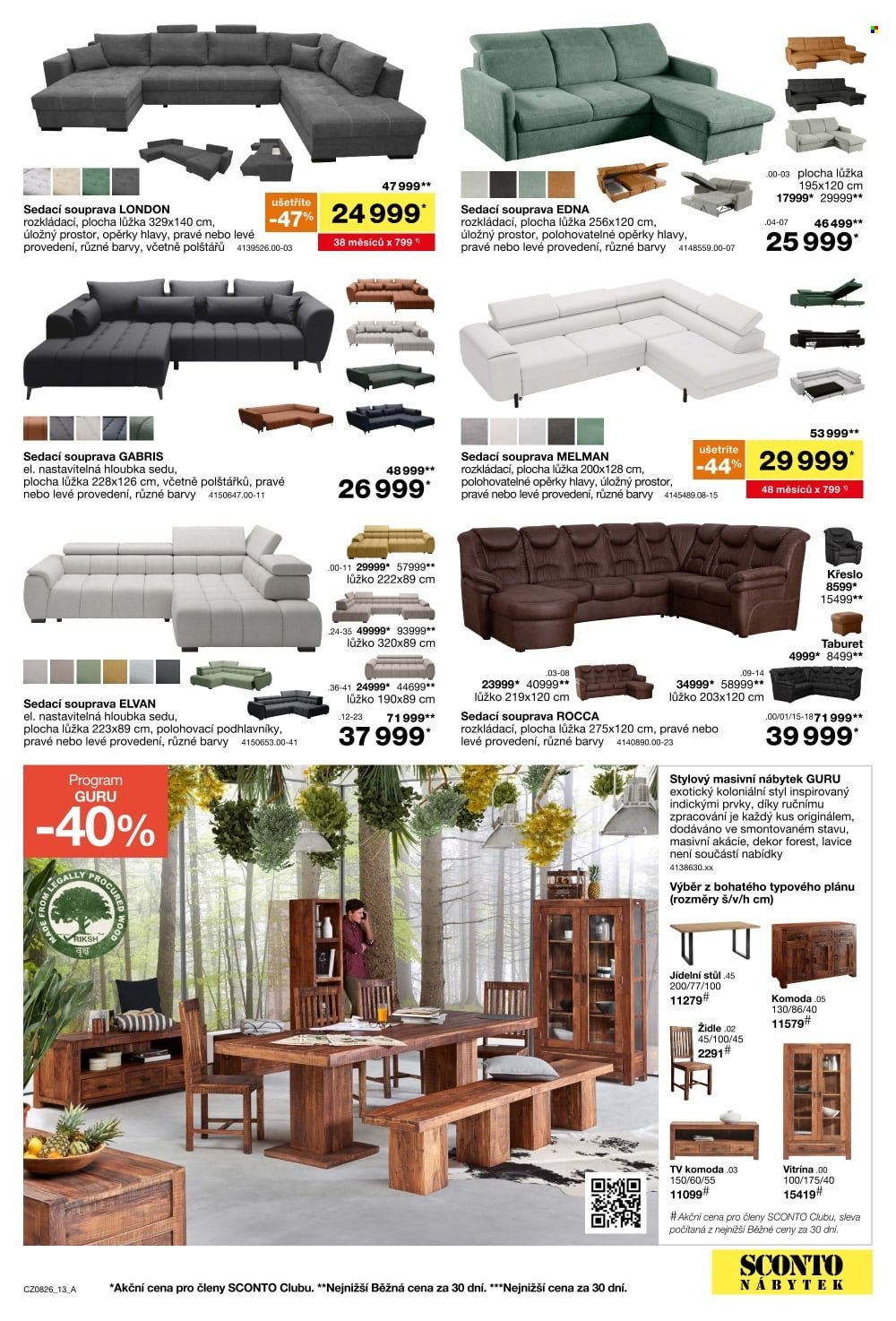 Leták SCONTO NÁBYTEK - 17.6.2026 - 14.7.2026. Strana 13
