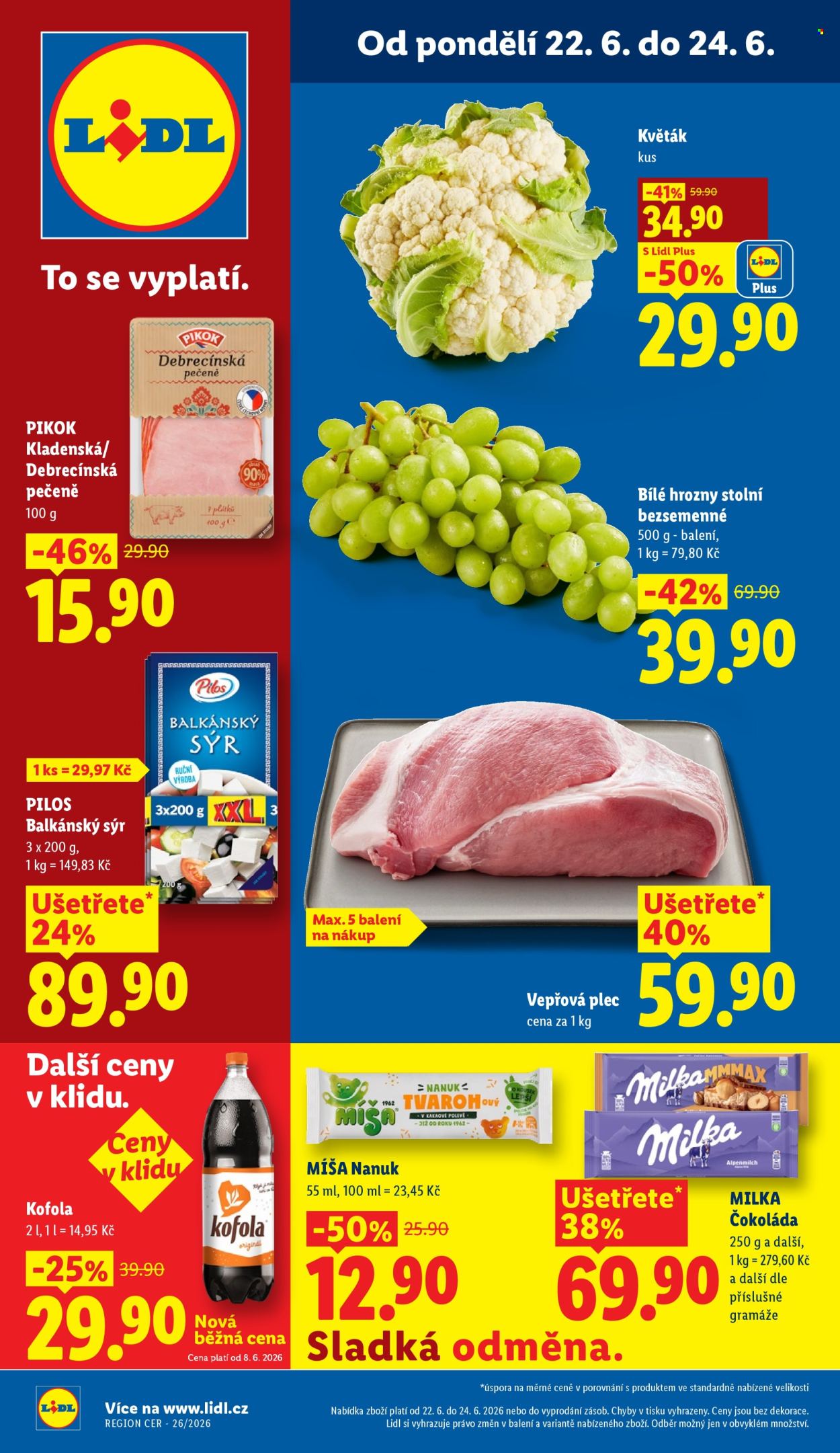 Leták Lidl - 22.6.2026 - 24.6.2026. Strana 1