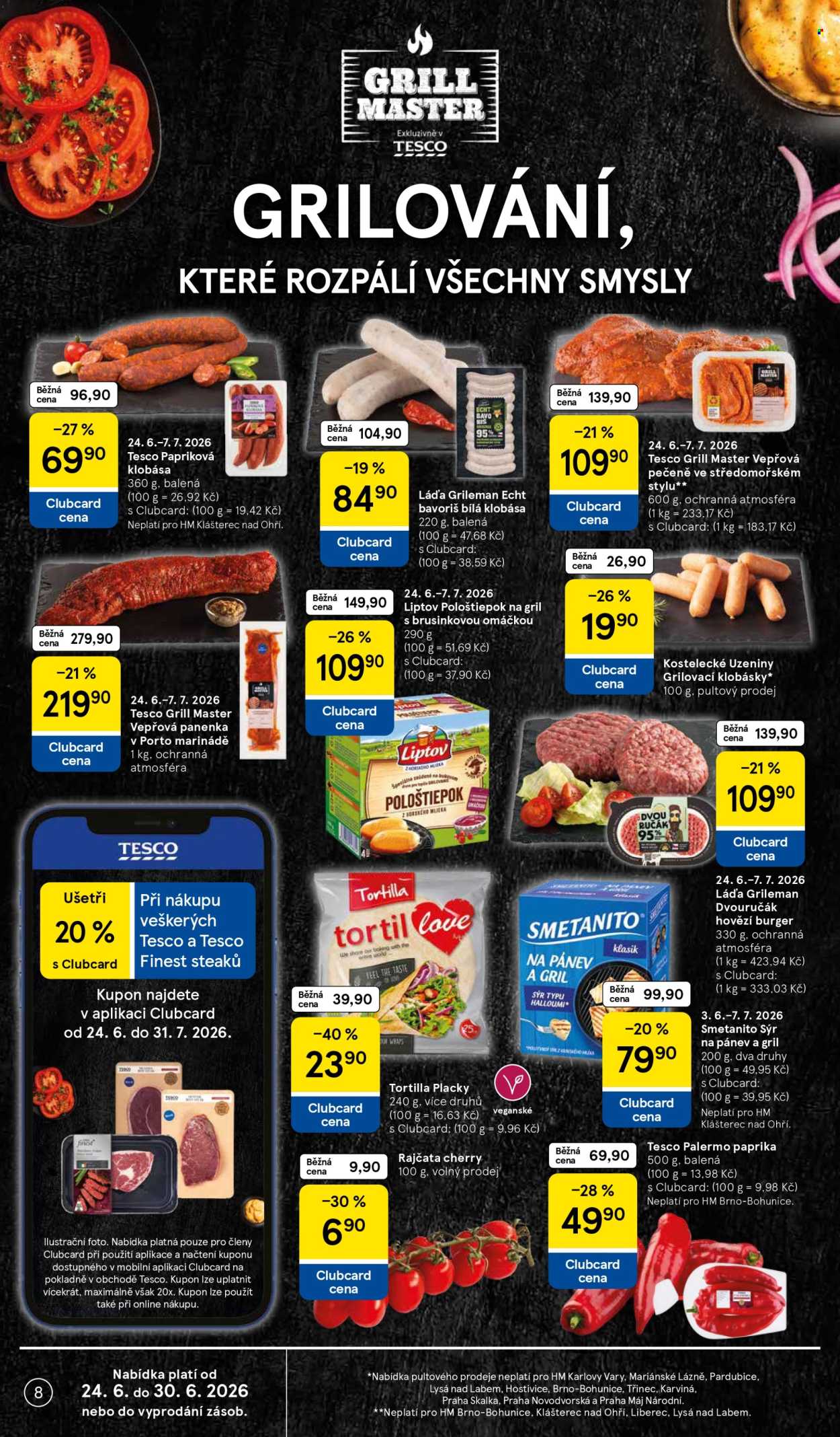 Leták TESCO - 24.6.2026 - 30.6.2026. Strana 8