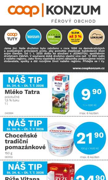 Leták Konzum - 24.6.2026 - 7.7.2026.
