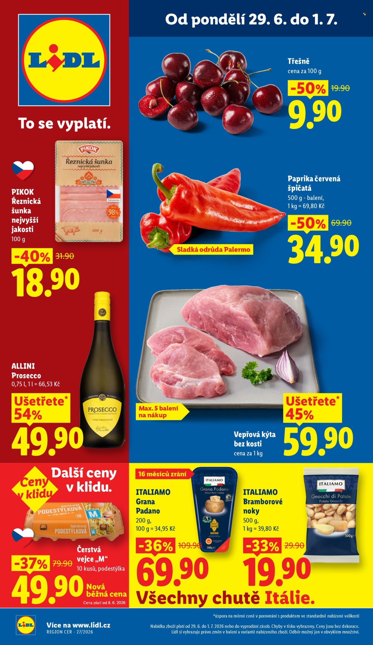 Leták Lidl - 29.6.2026 - 1.7.2026. Strana 1