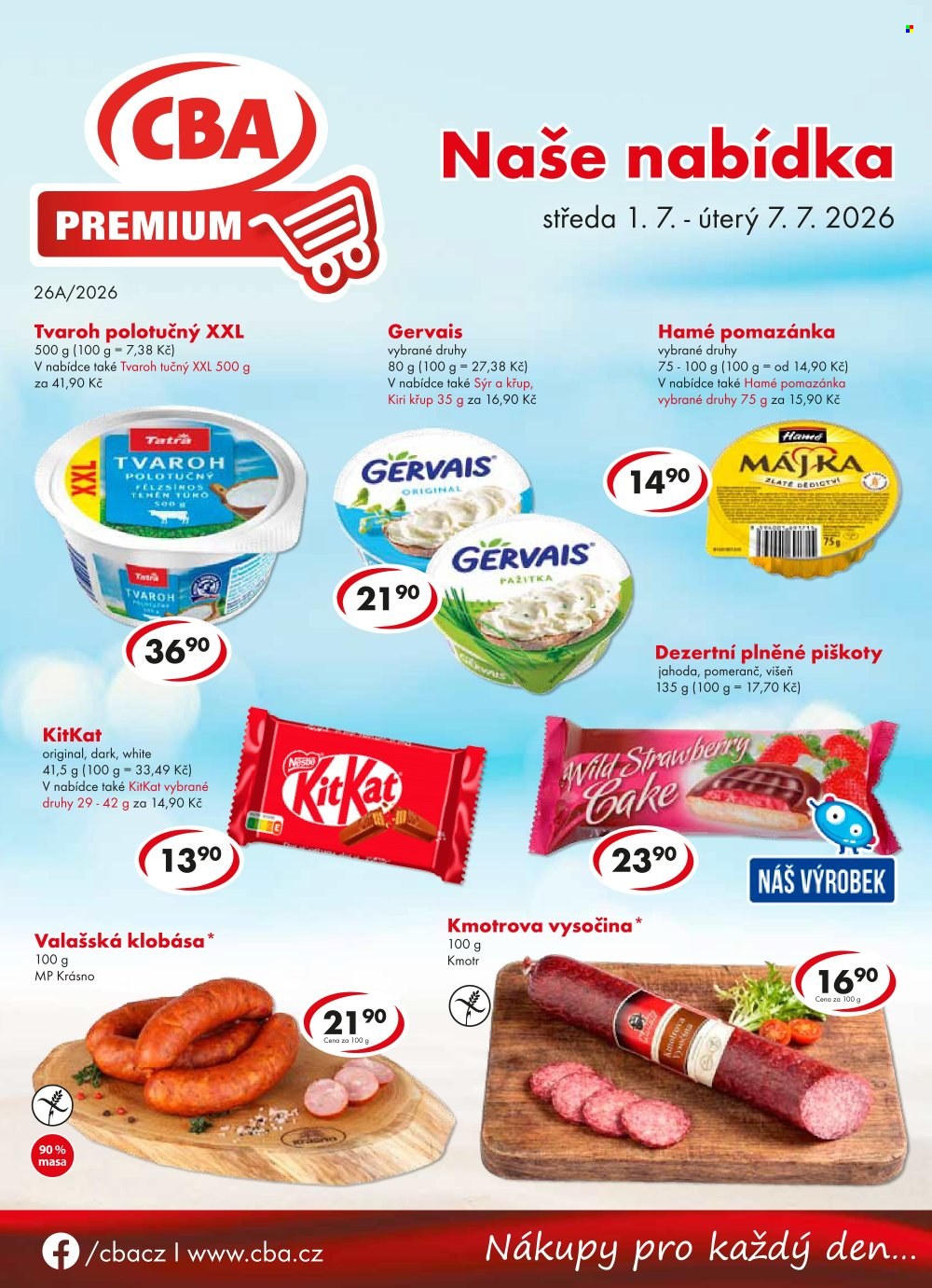 Leták CBA Premium - 1.7.2026 - 7.7.2026. Strana 1