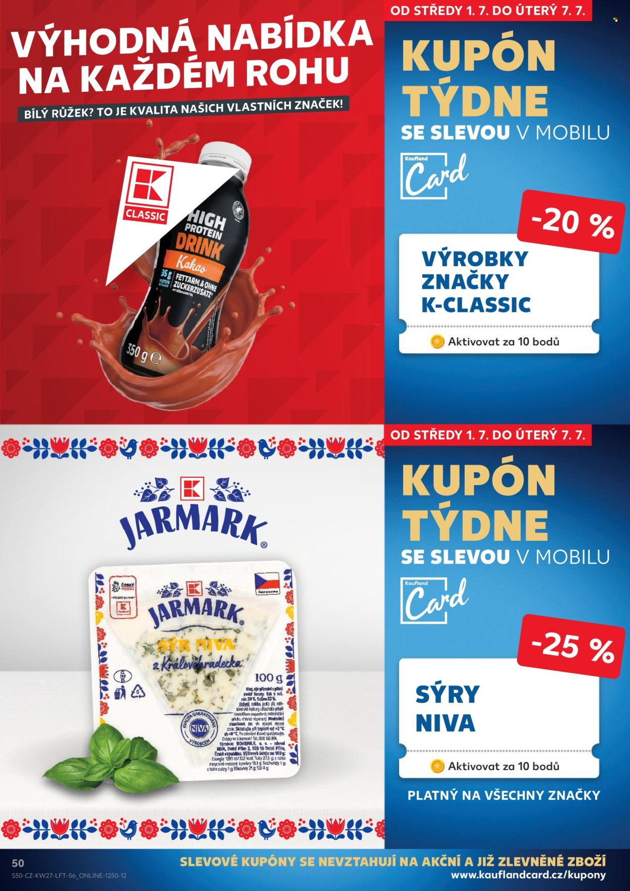 Leták Kaufland - 1.7.2026 - 7.7.2026. Strana 50