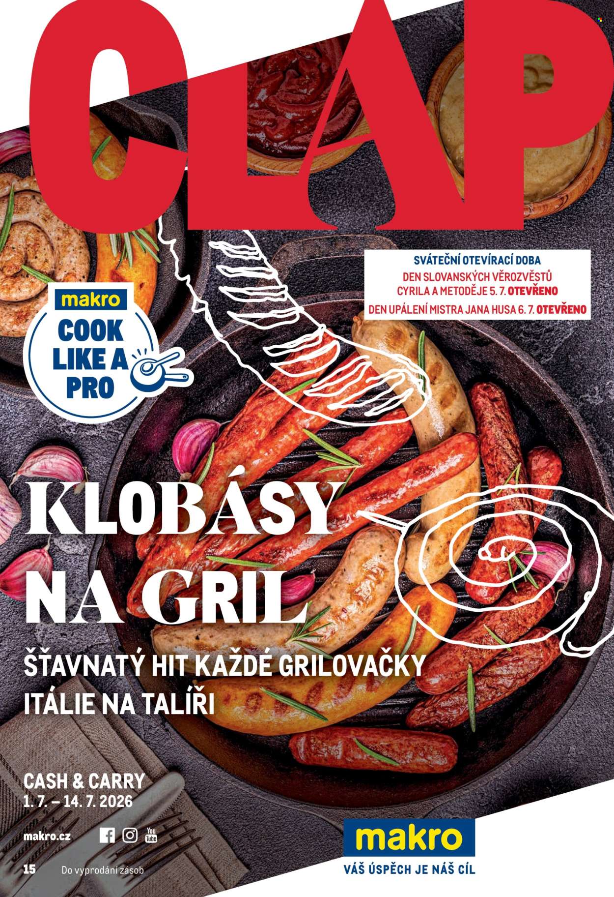 Leták MAKRO - 1.7.2026 - 14.7.2026. Strana 1