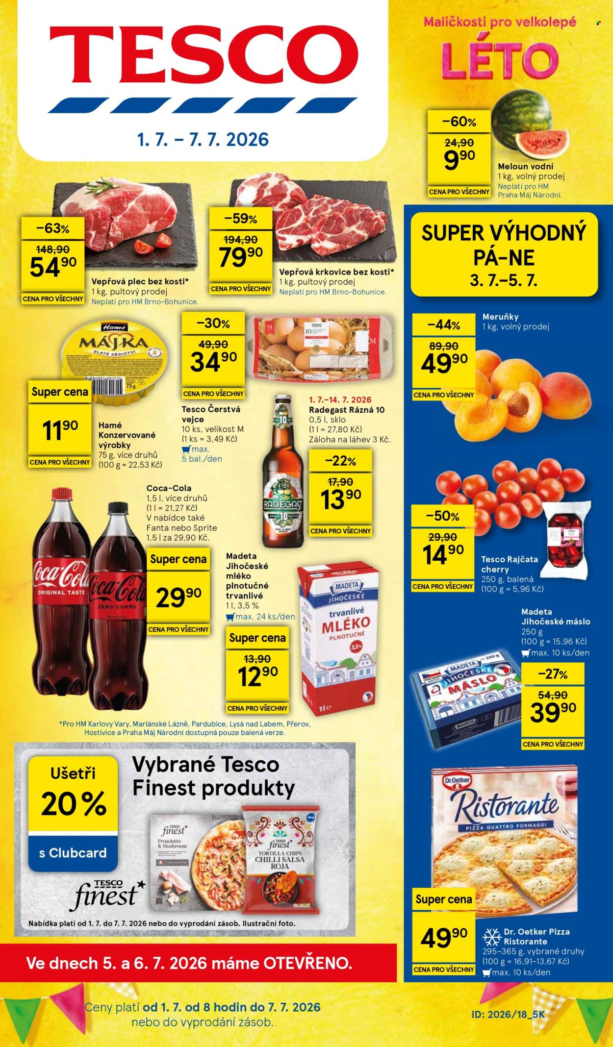 Leták TESCO - 1.7.2026 - 7.7.2026. Strana 1