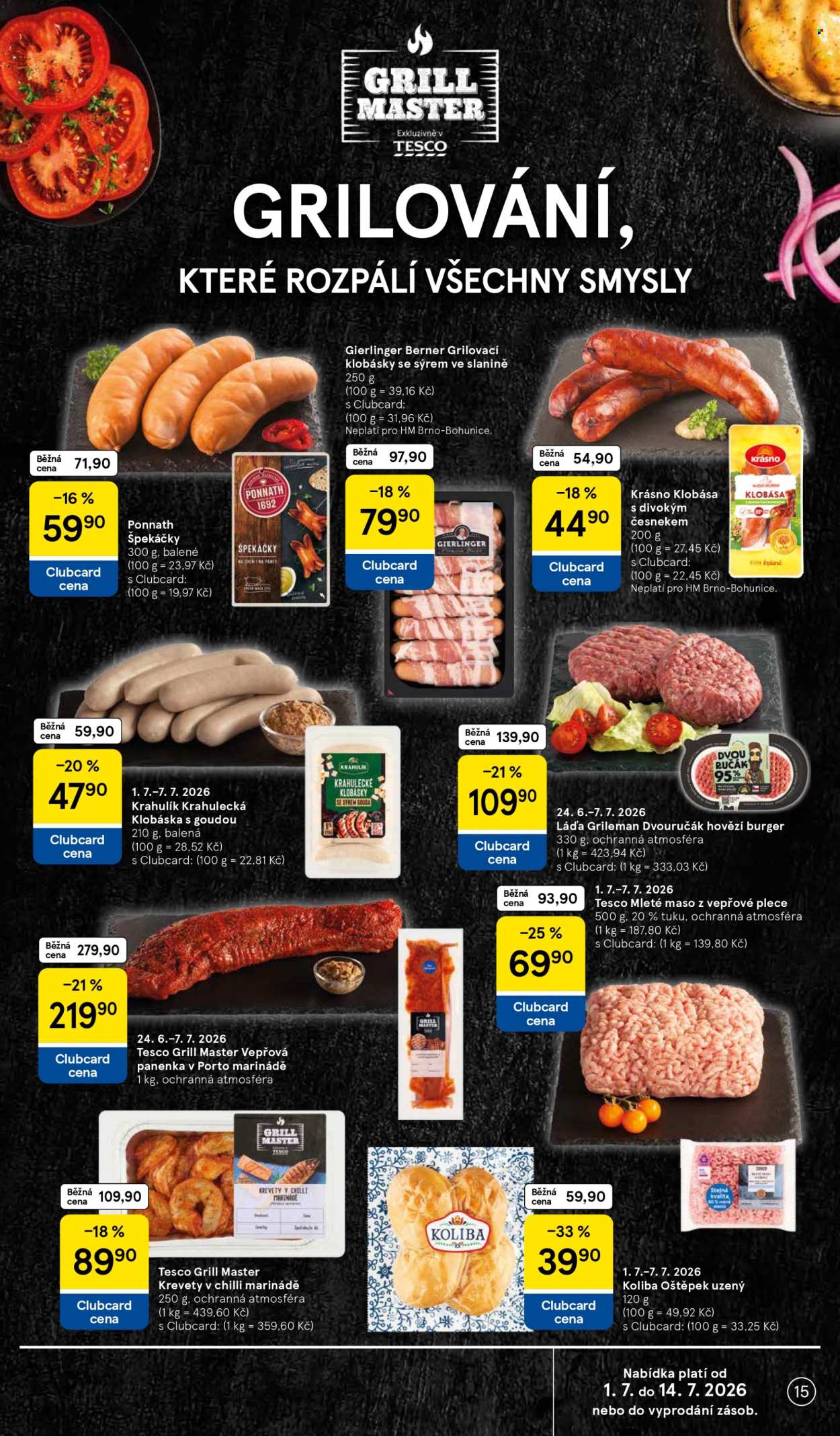 Leták TESCO - 1.7.2026 - 7.7.2026. Strana 15