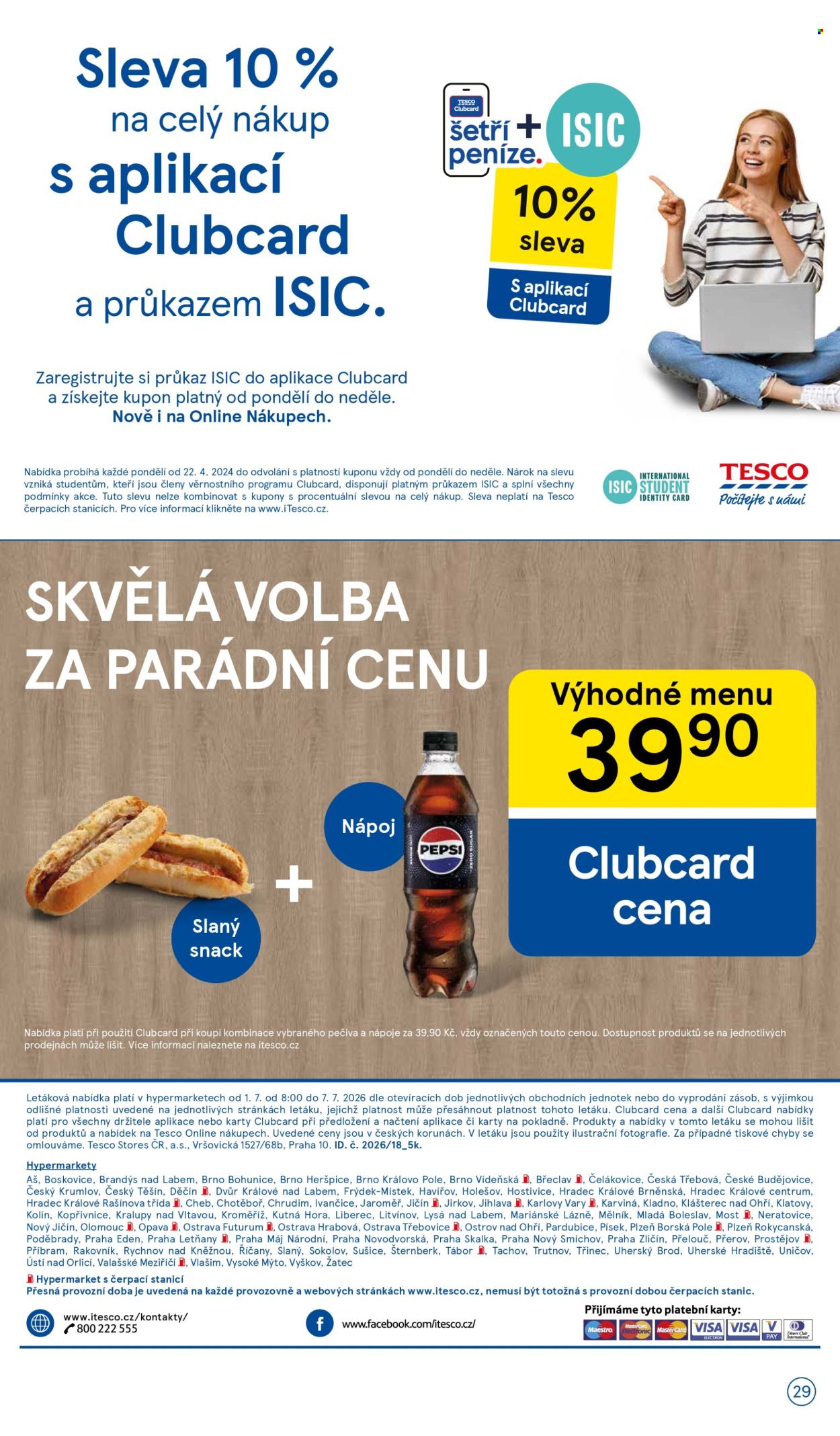 Leták TESCO - 1.7.2026 - 7.7.2026. Strana 29