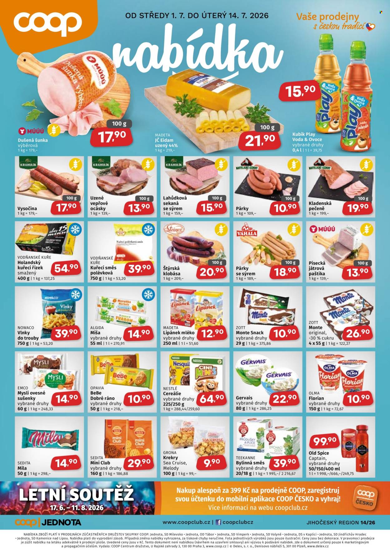 Leták coop JEDNOTA - 1.7.2026 - 14.7.2026. Strana 1