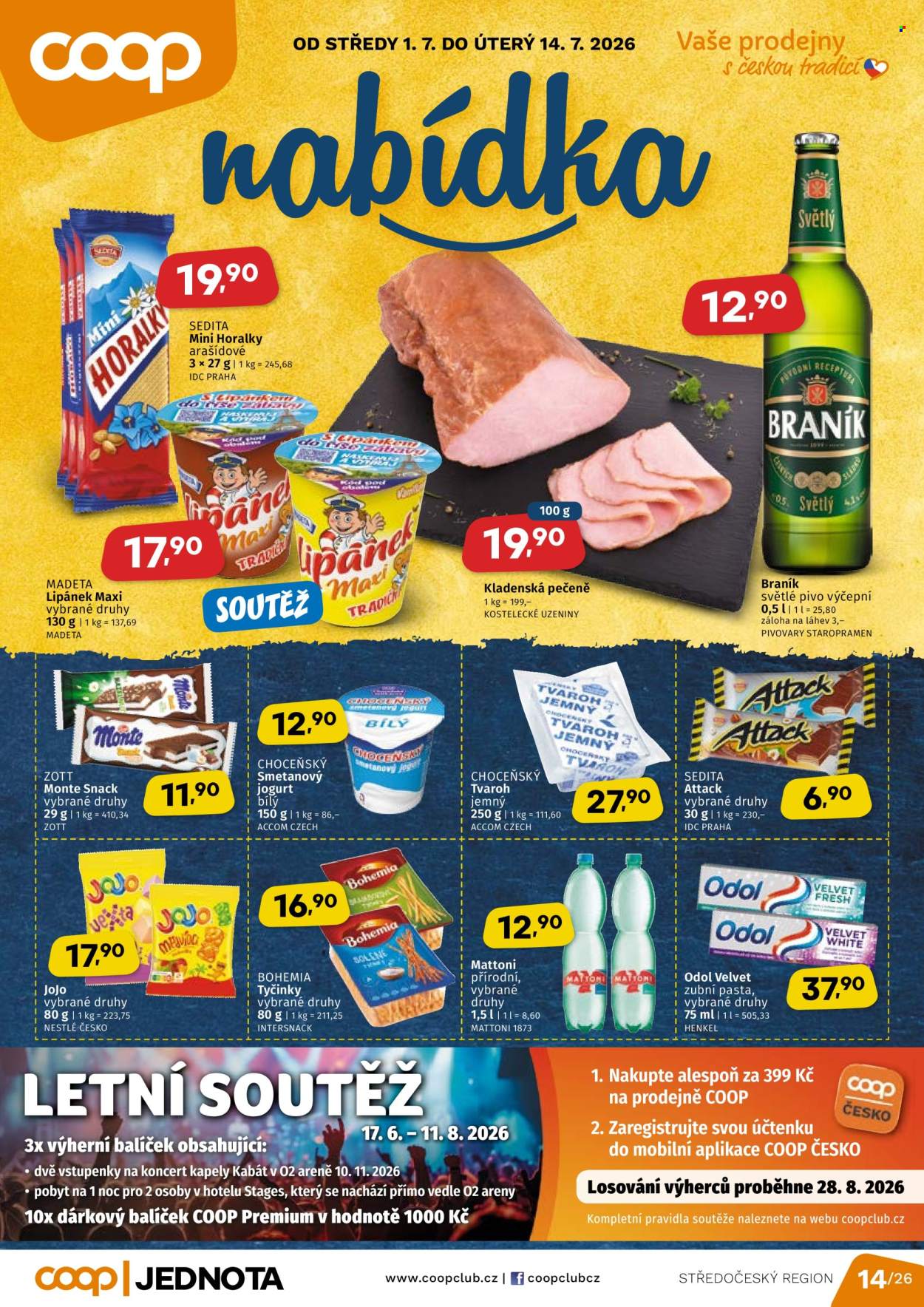 Leták coop JEDNOTA - 1.7.2026 - 14.7.2026. Strana 1