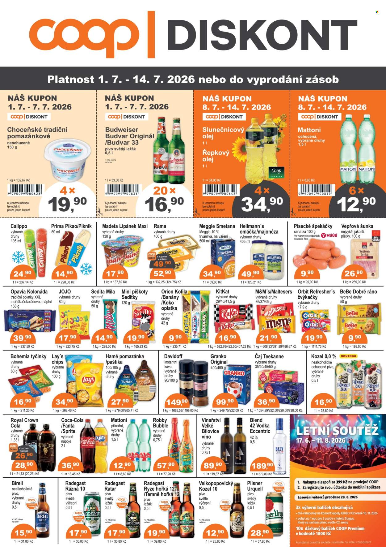 Leták coop DISKONT - 1.7.2026 - 14.7.2026. Strana 1