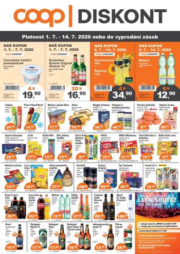 Leták coop DISKONT - 1.7.2026 - 14.7.2026.