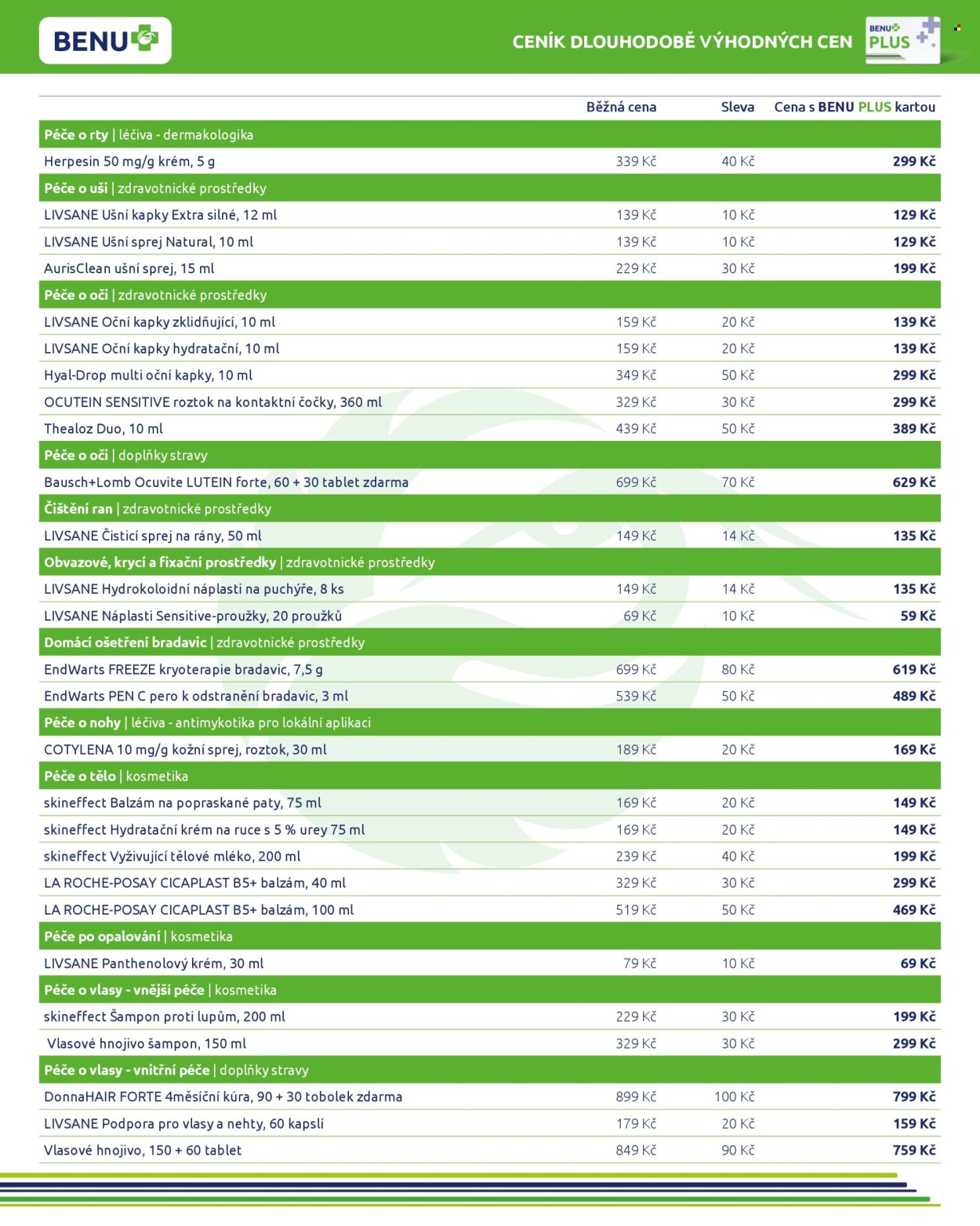 Leták BENU Lékárna - 1.7.2026 - 31.8.2026. Strana 4