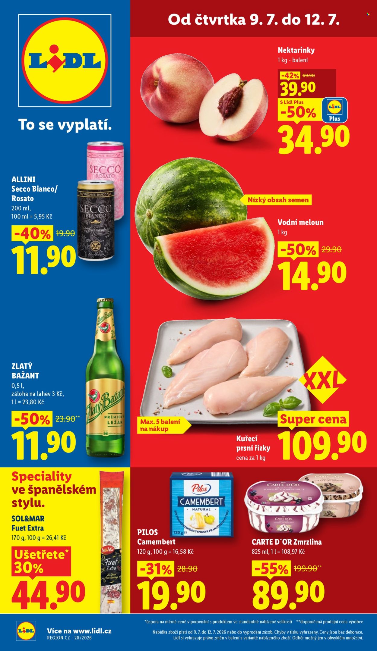 Leták Lidl - 9.7.2026 - 12.7.2026. Strana 1