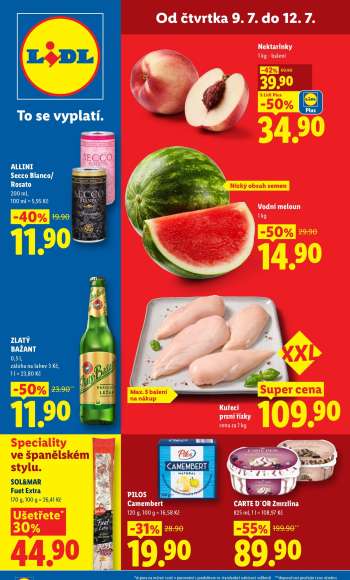 Leták Lidl - 9.7.2026 - 12.7.2026.