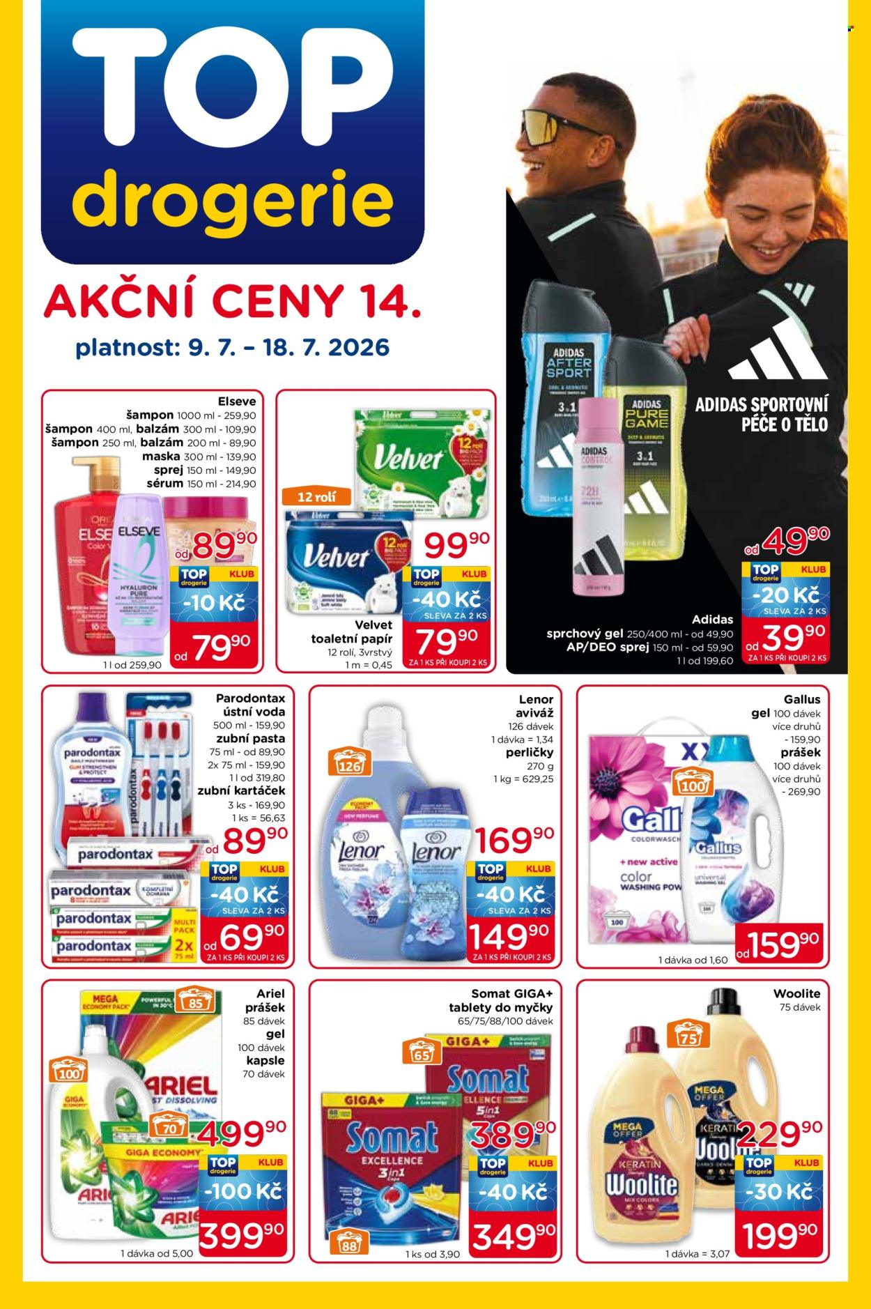 Leták TOP drogerie - 9.7.2026 - 18.7.2026. Strana 1