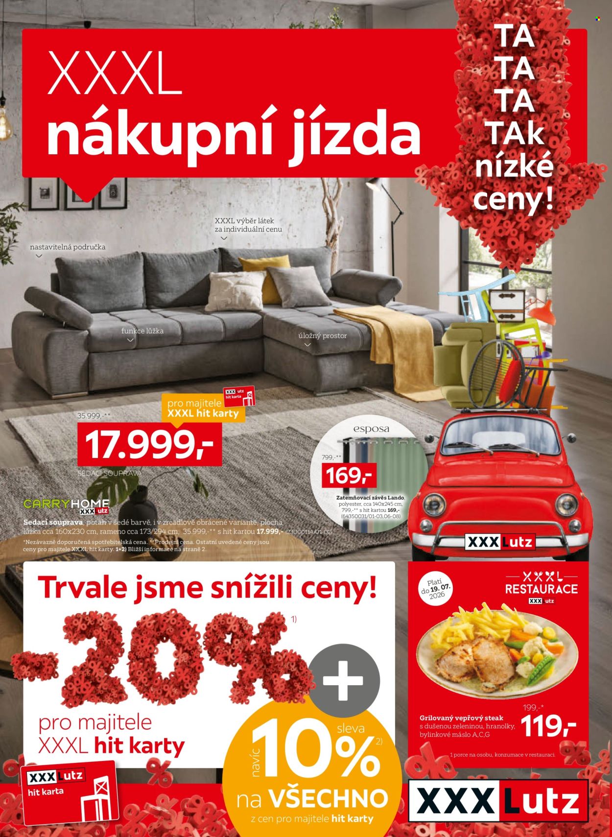 Leták XXXLutz - 6.7.2026 - 19.7.2026. Strana 1