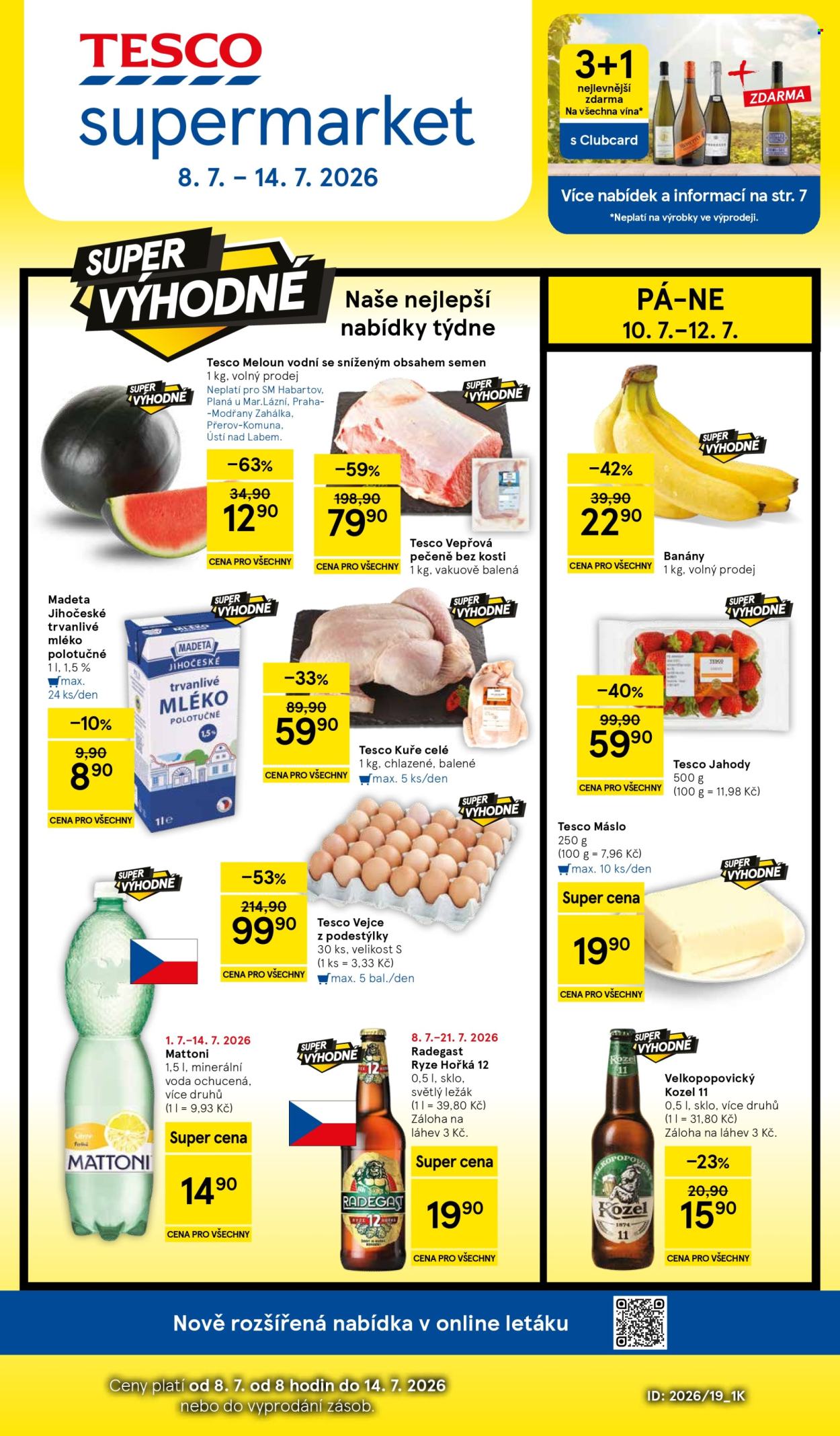 Leták TESCO supermarket - 8.7.2026 - 14.7.2026. Strana 1