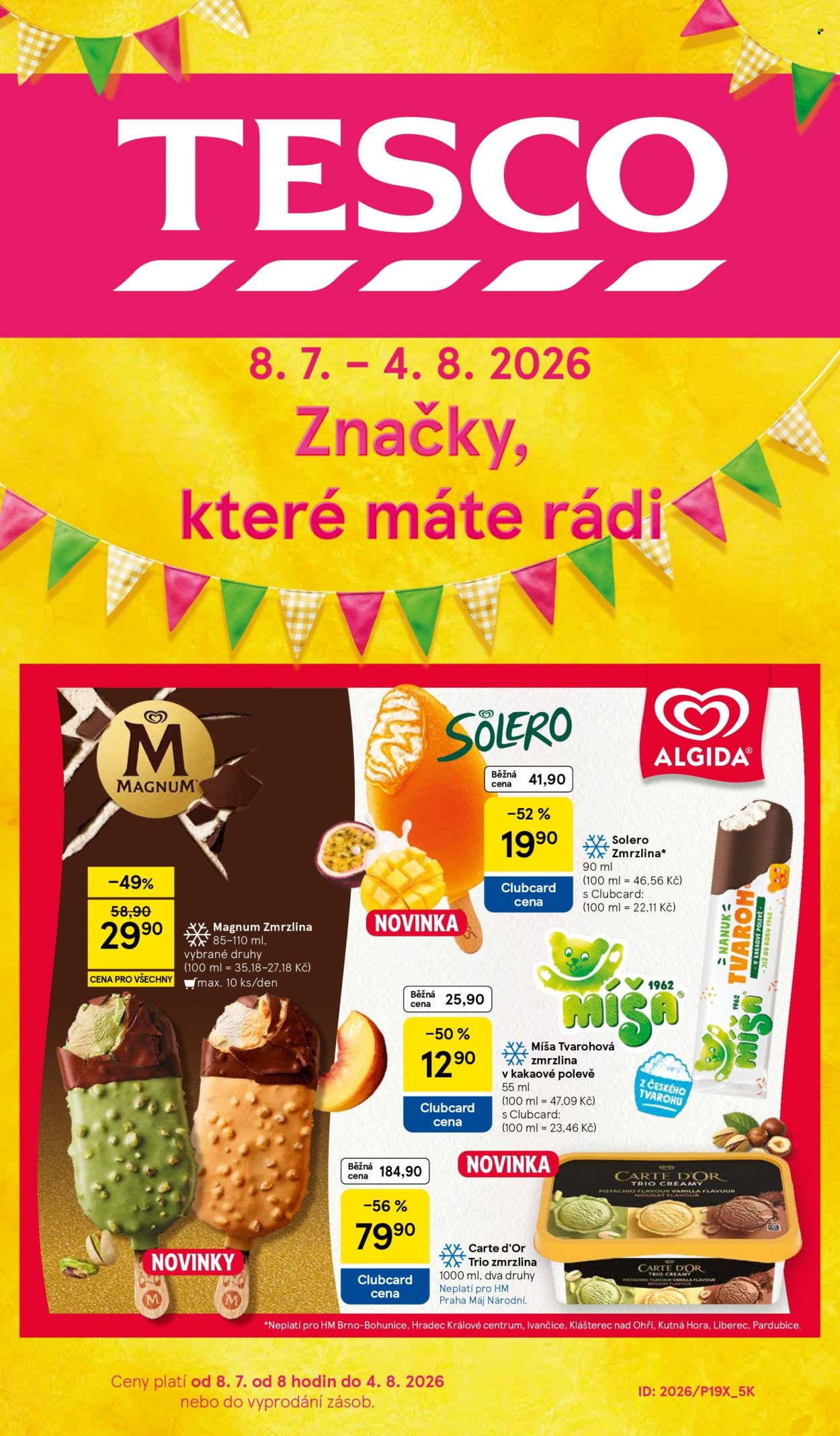 Leták TESCO hypermarket - 8.7.2026 - 4.8.2026. Strana 1