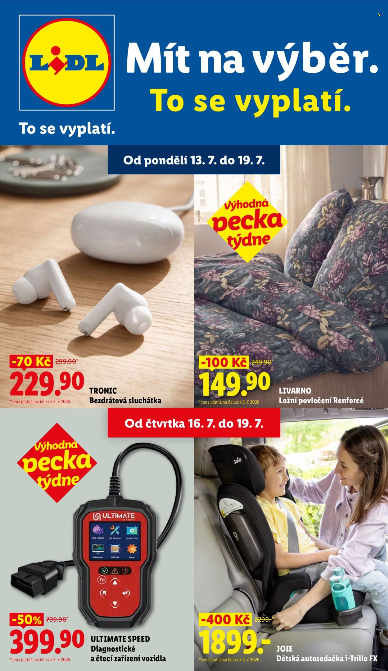Leták Lidl - 13.7.2026 - 19.7.2026. Strana 1