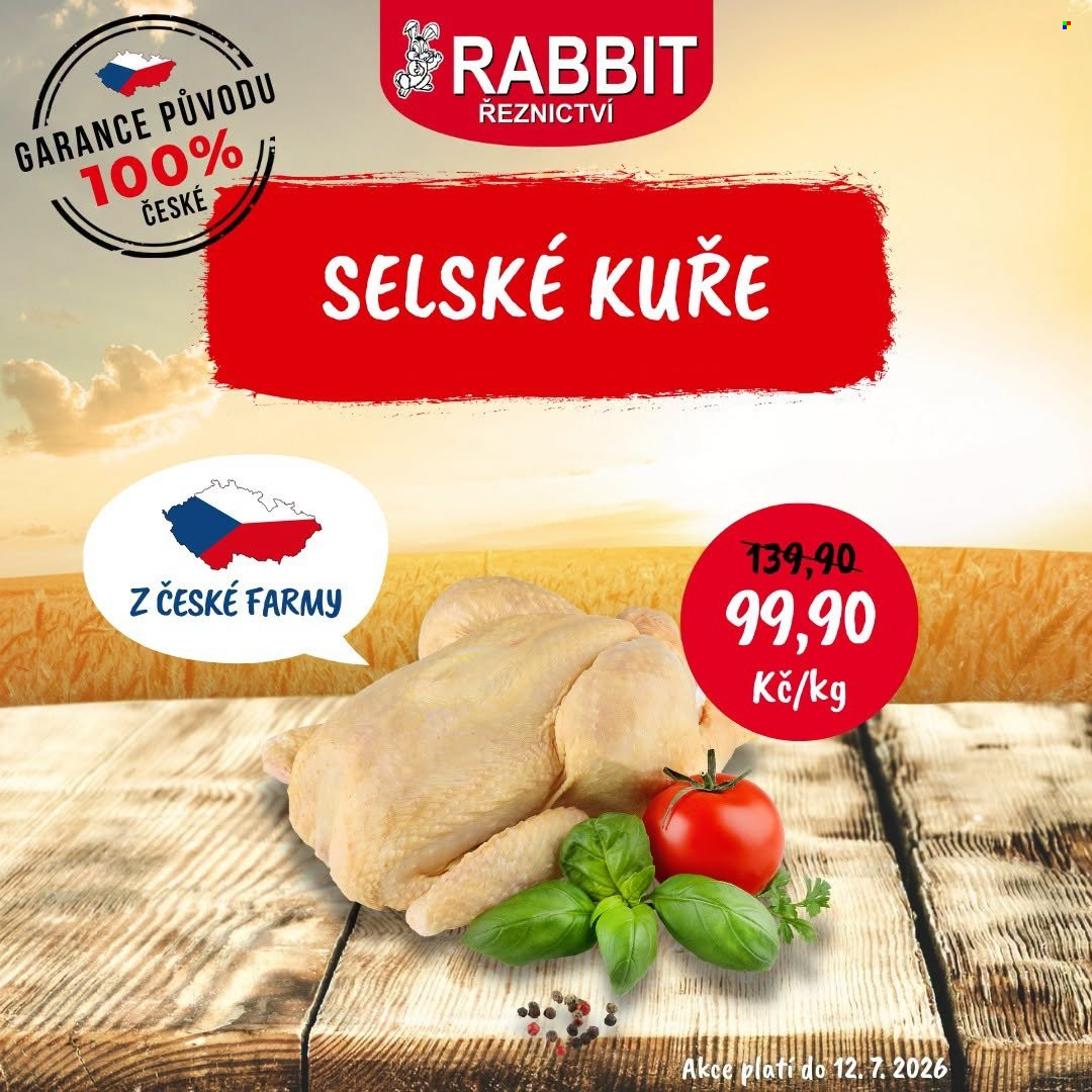 Leták RABBIT řeznictví - 7.7.2026 - 12.7.2026. Strana 1