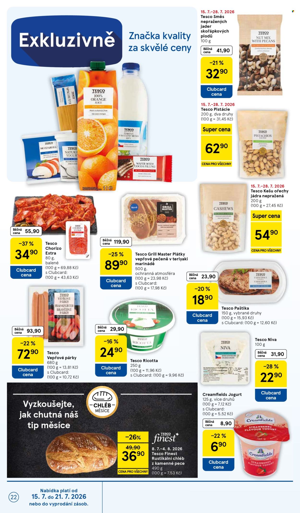 Leták TESCO - 15.7.2026 - 21.7.2026. Strana 22