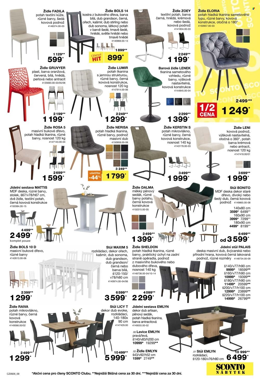 Leták SCONTO NÁBYTEK - 15.7.2026 - 4.8.2026. Strana 9
